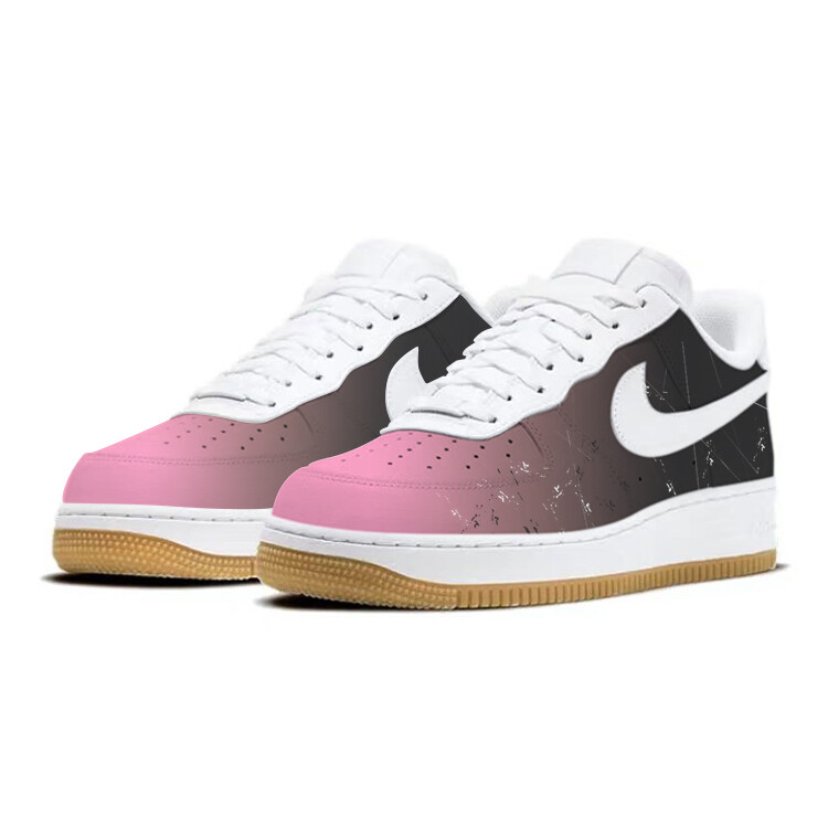 

Кроссовки Nike Air Force 1 Skateboarding Shoes Men Low-top Black Pink White, черный