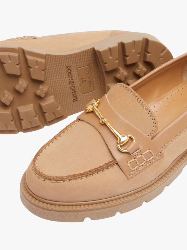 Вестминстерские кожаные лоферы Russell & Bromley, Natural — фото 4