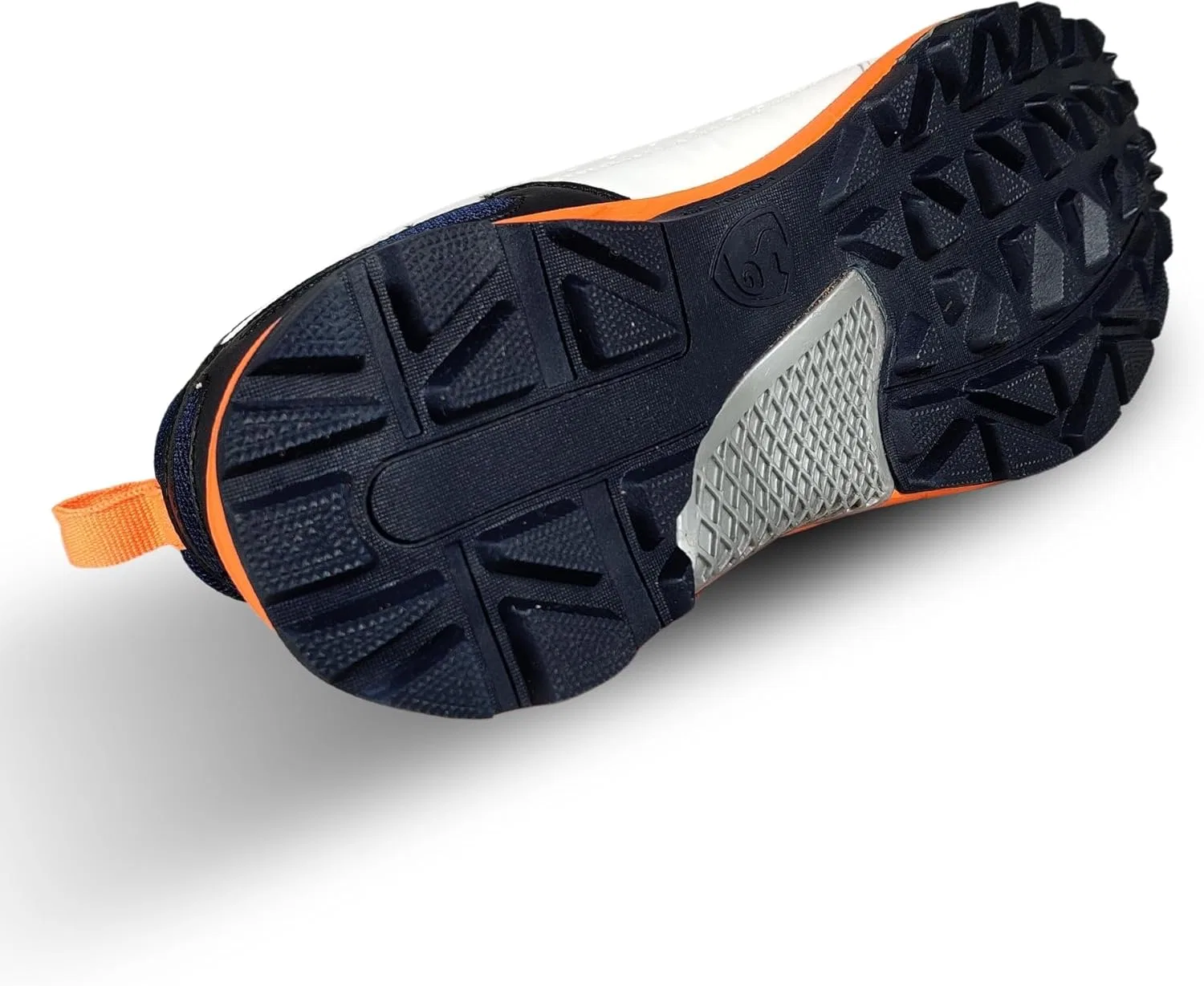 Резиновые крикетные кроссовки SG Club 6.0, White, Navy Blue, Orange — фото 4