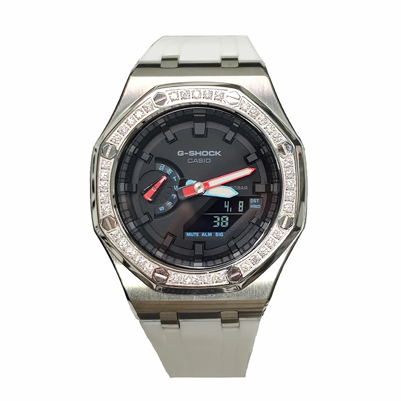 

CASIO Мужские часы с двойным дисплеем, жидкокристаллическим/аналоговым циферблатом, 44 мм, черные