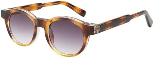 

Солнцезащитные очки унисекс в круглой оправе с защитой от УФ-излучения UV400 серого, коричневого и зеленого цвета, мужские солнцезащитные очки для женщин MTZJH, Pattern With Gray