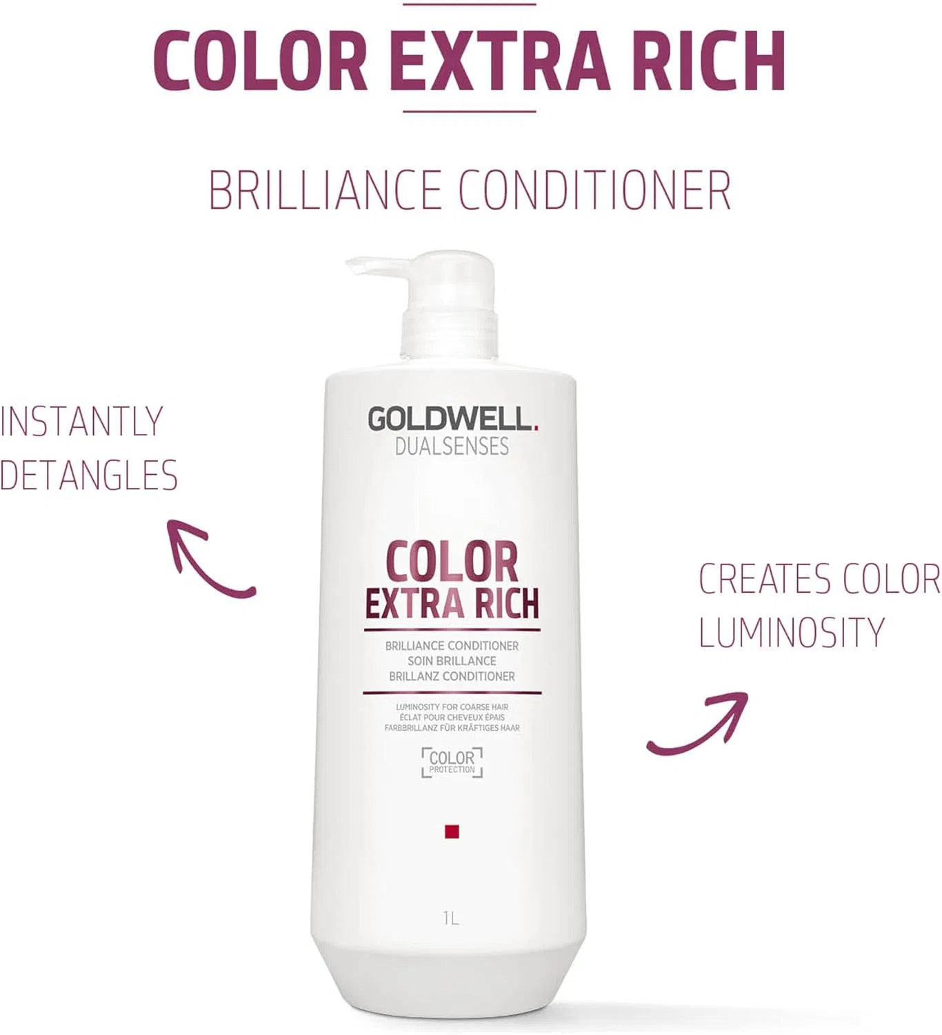 Кондиционер для окрашенных волос «Dualsenses Color Extra Rich» от Goldwell, 1000 мл Goldwell — фото 4