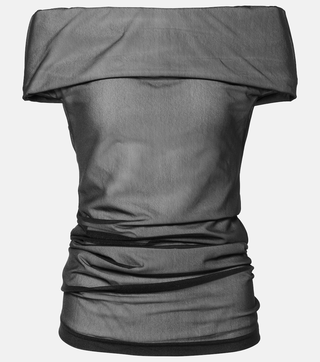 

Топ Allegra с открытыми плечами и сборками Proenza Schouler, черный