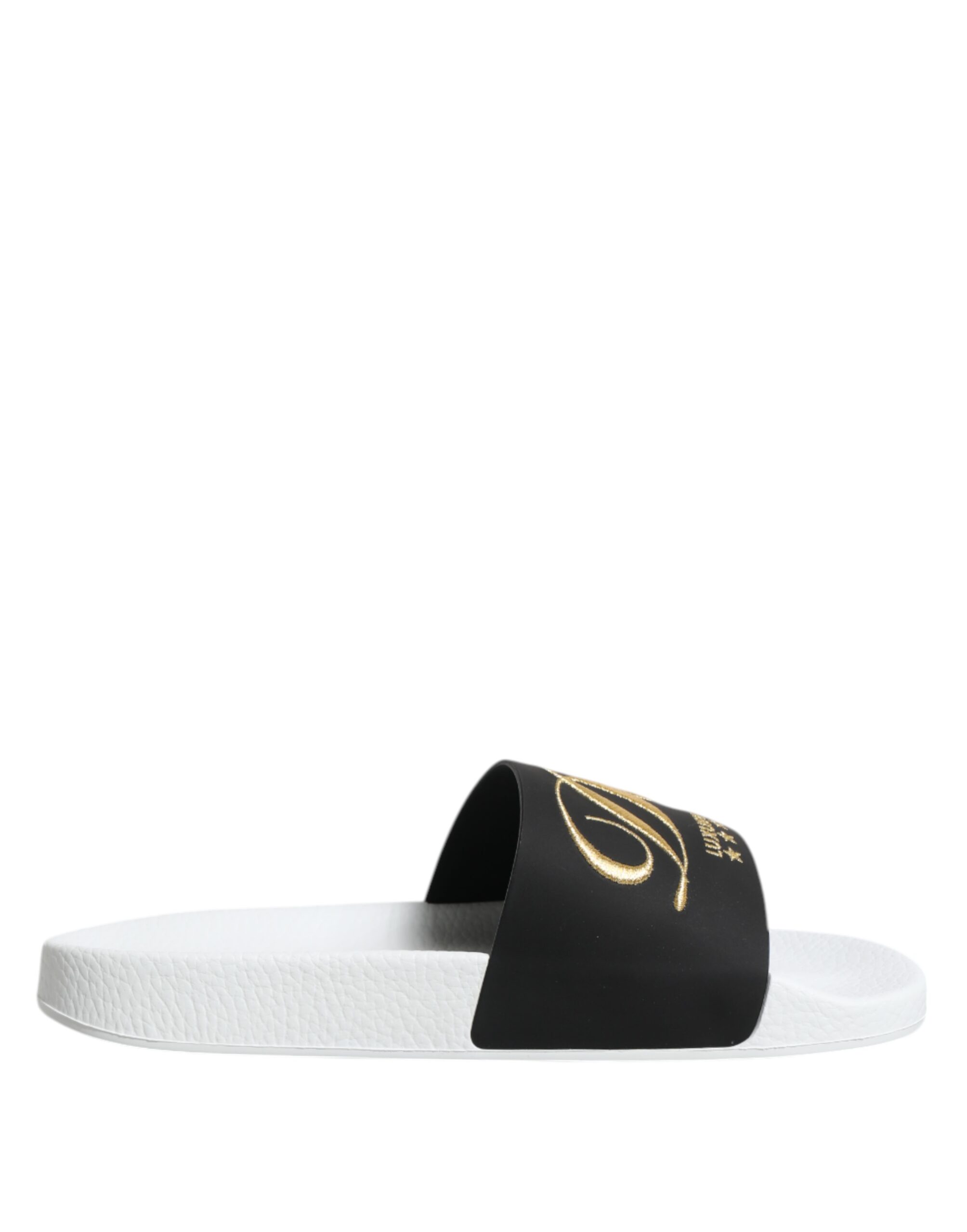 

Бело-черные кожаные сандалии, пляжная обувь Dolce & Gabbana, черный/белый