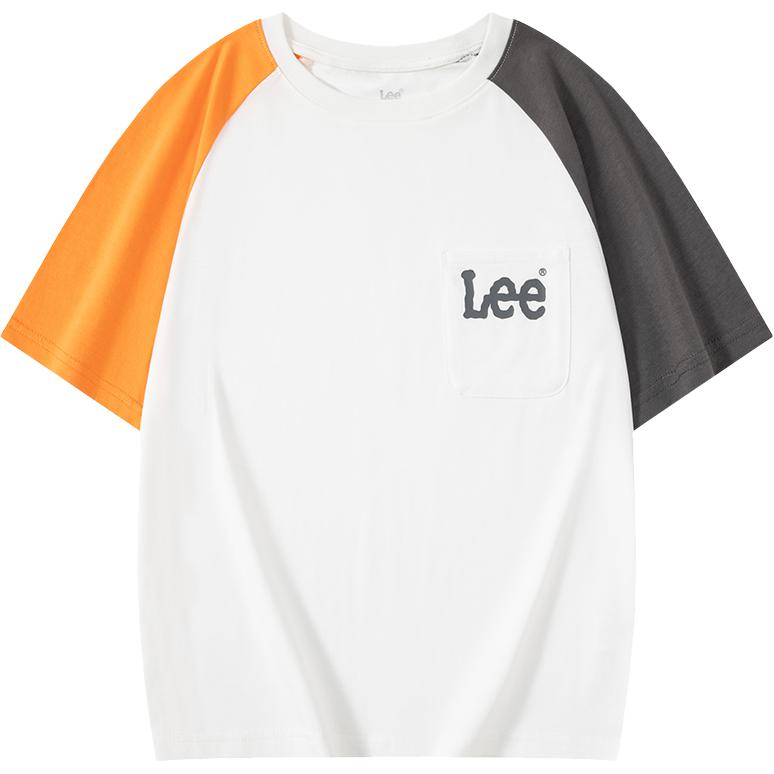 

Короткая футболка с v-образным вырезом для детей 3-7 лет Lee, белый