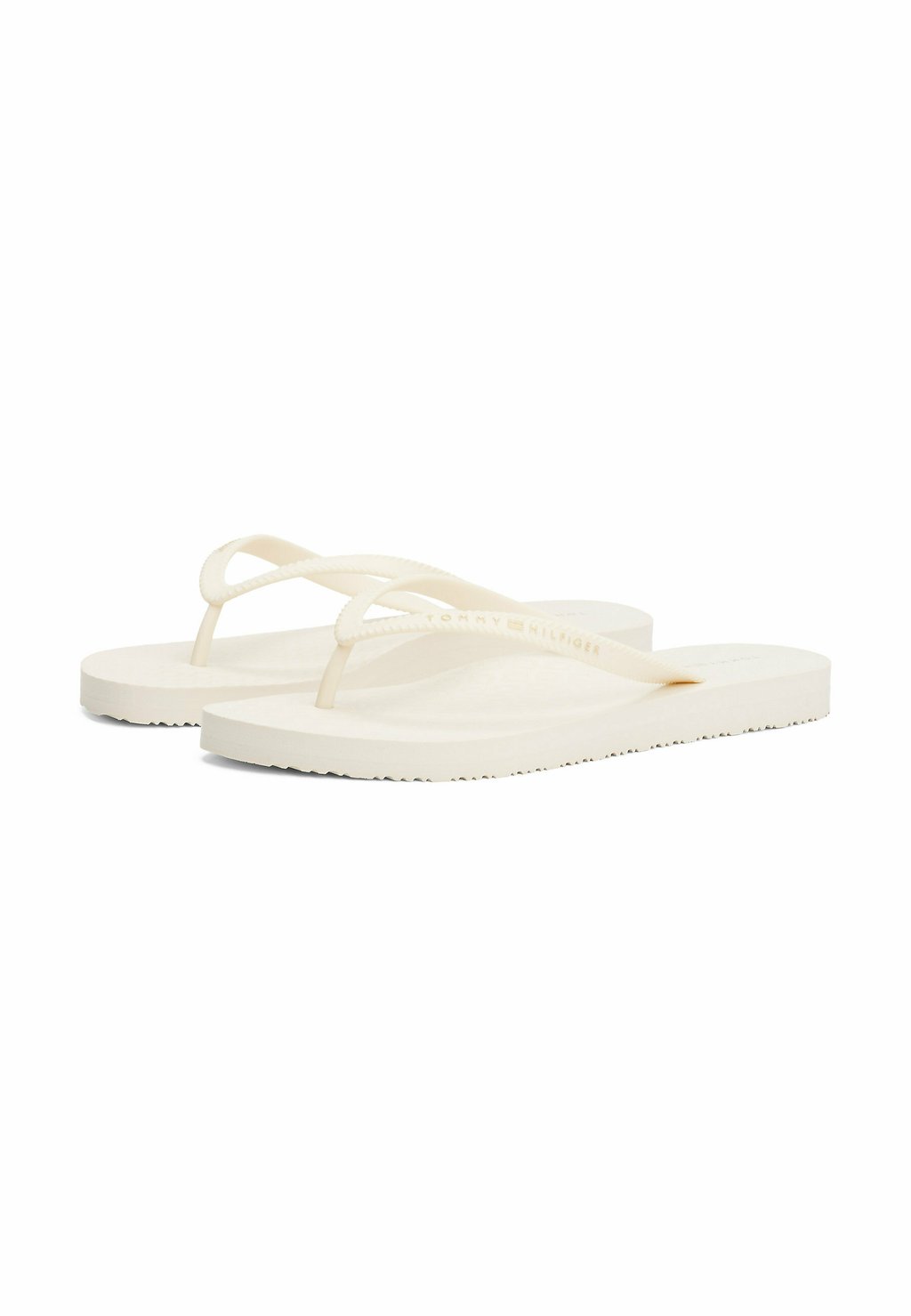 Сандалии с Т-образной застежкой TEXTURED LOGO FLIP-FLOPS - Pool shoes Tommy Hilfiger, белый — фото 2