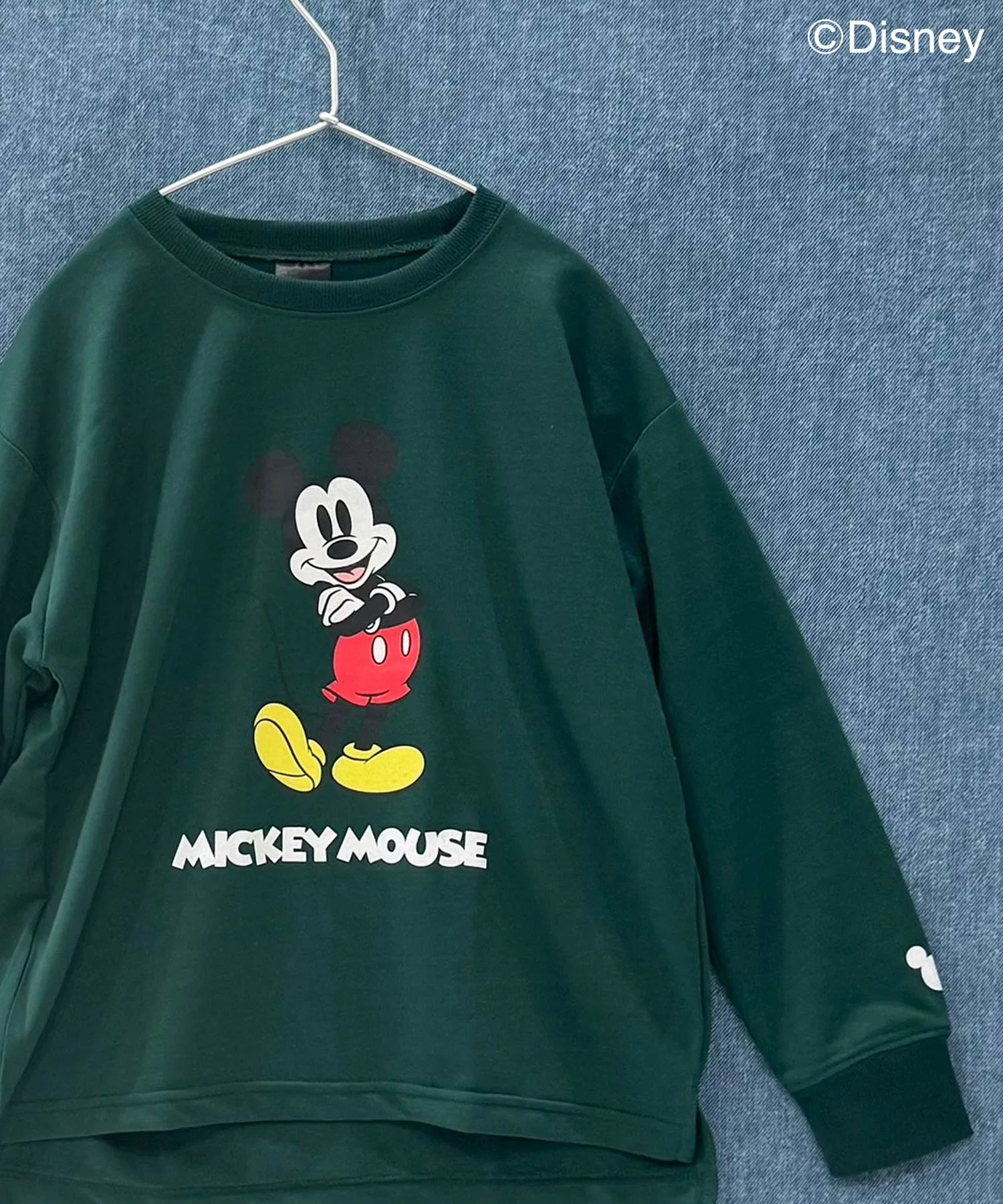 【Disney】Свитшот оверсайз с изображением персонажа, из хлопка, мини-френч-терри, с длинным рукавом, детский