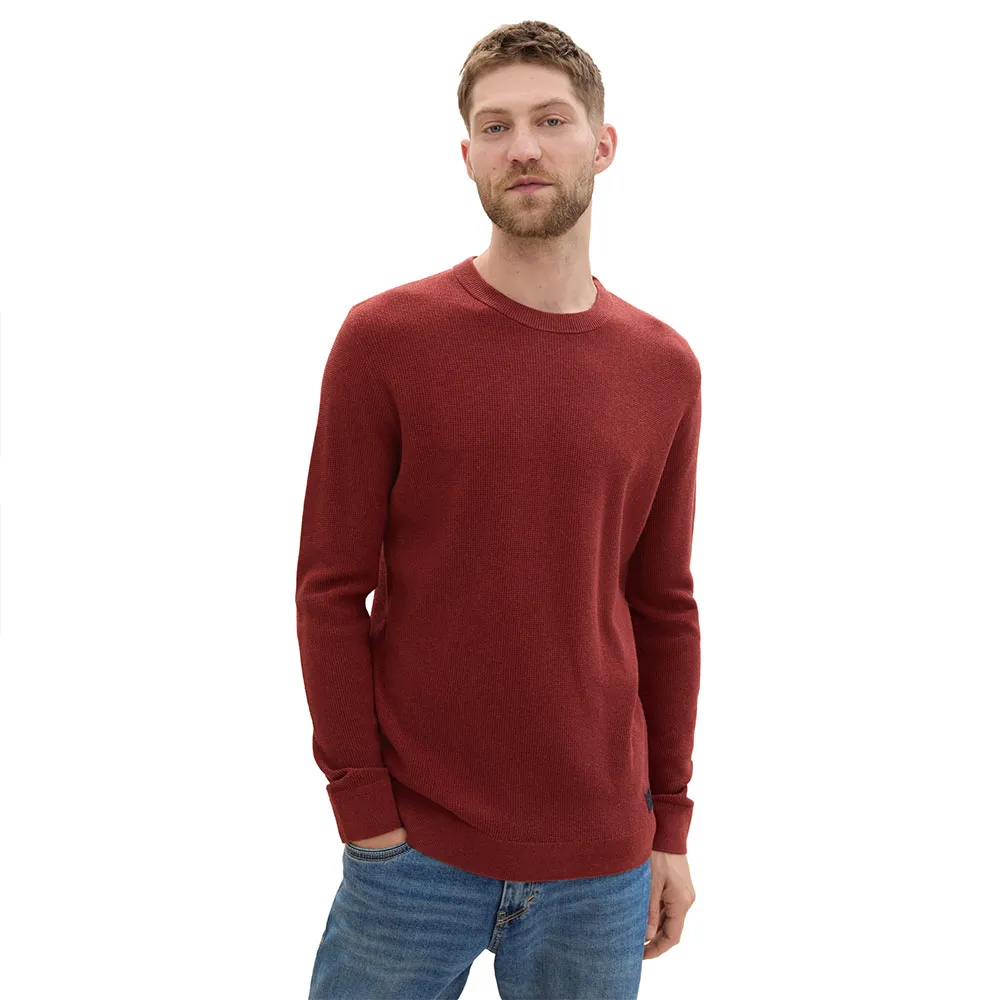 

Свитер Tom Tailor Structured Crewneck Knit, красный