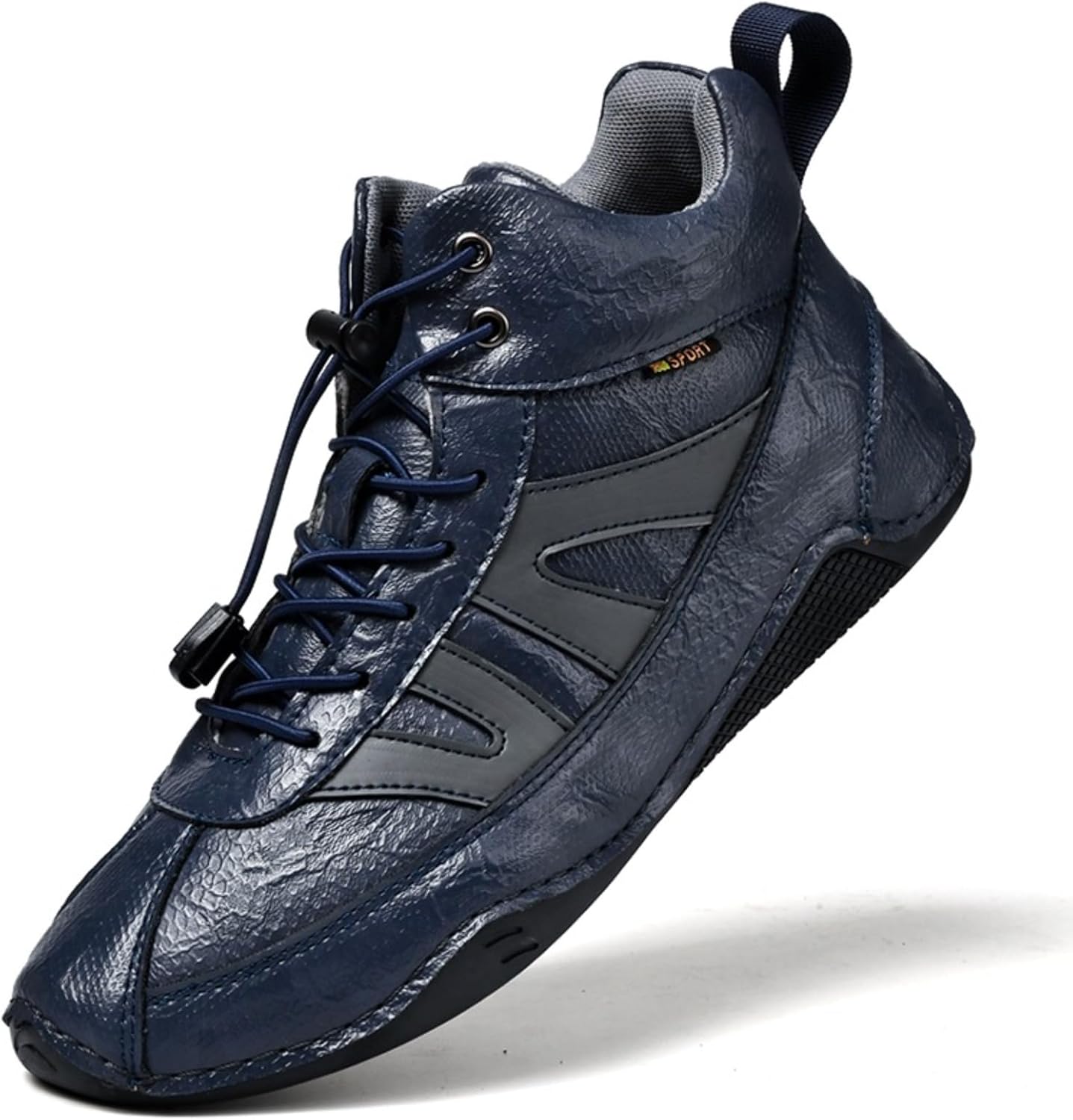 

Мужские ретро кожаные ботинки Чукка на шнуровке с плоским каблуком Netehadi, синий