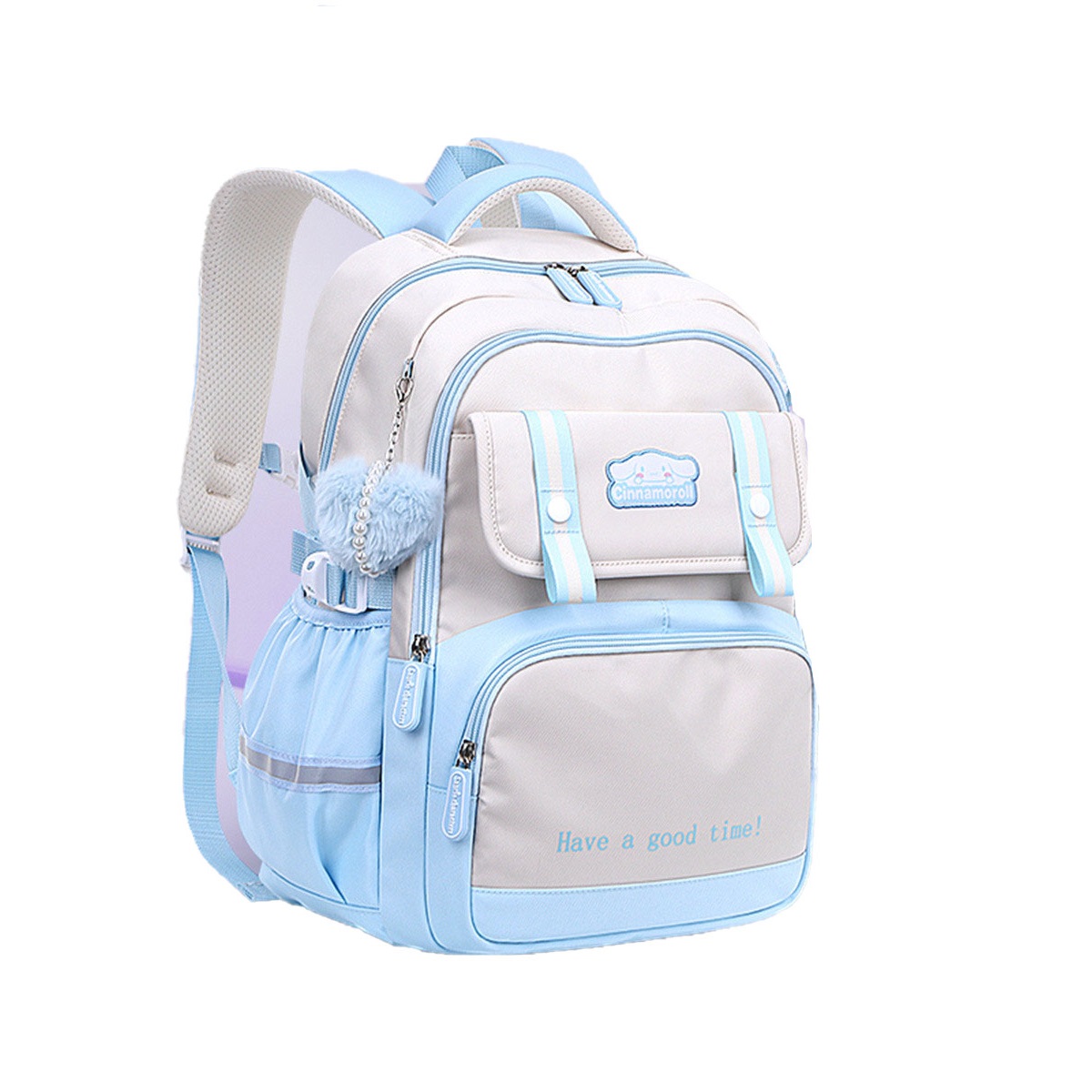 

Sanrio Полиэстеровый рюкзак туба унисекс фиолетовый/розовый/черный/синий, Blue big-eared dog trumpet