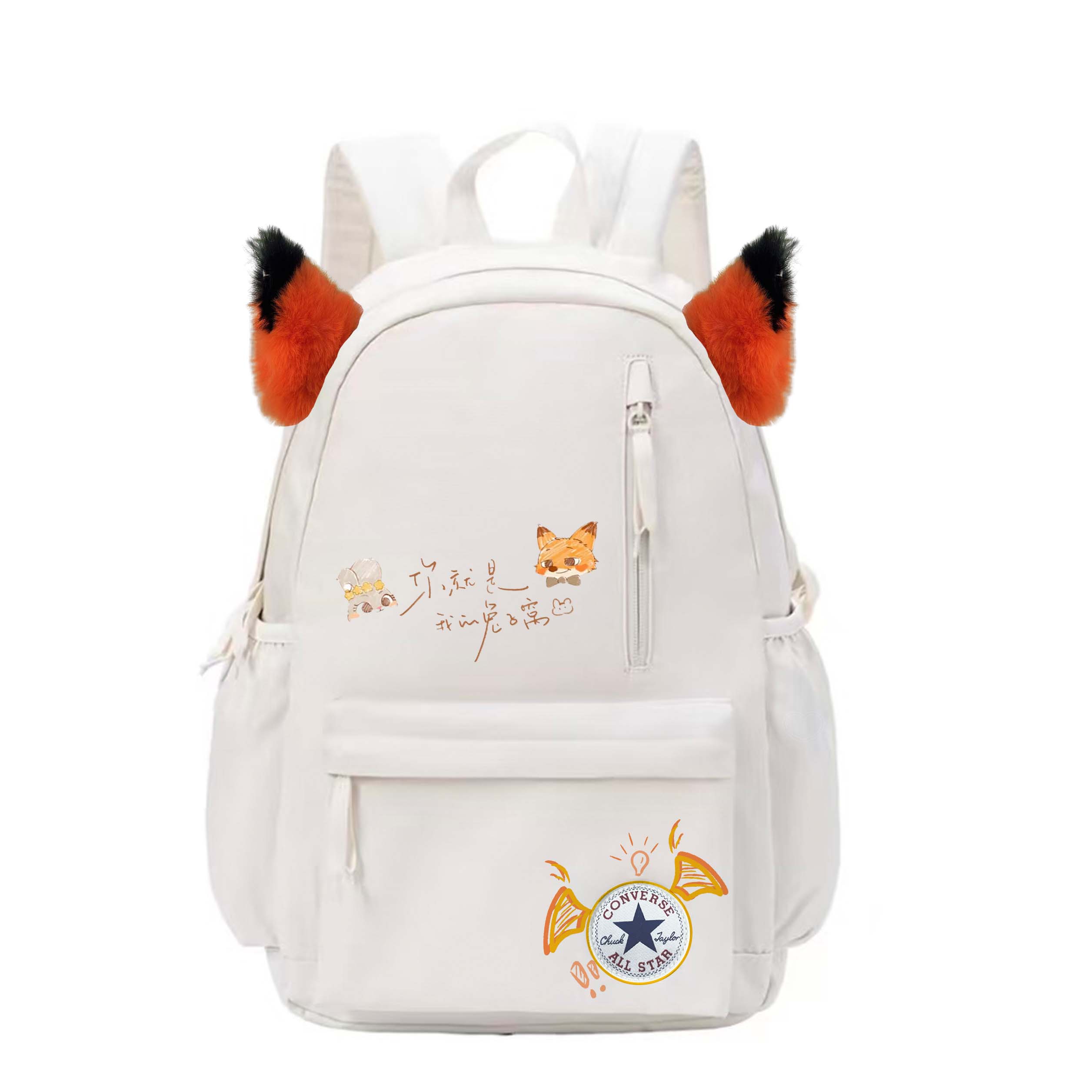 

Converse Полиэстеровый кордюровый рюкзак Ball средний унисекс белый