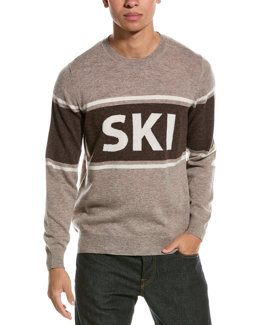 

Свитер Brodie Cashmere из шерсти и смеси кашемира, бежевый