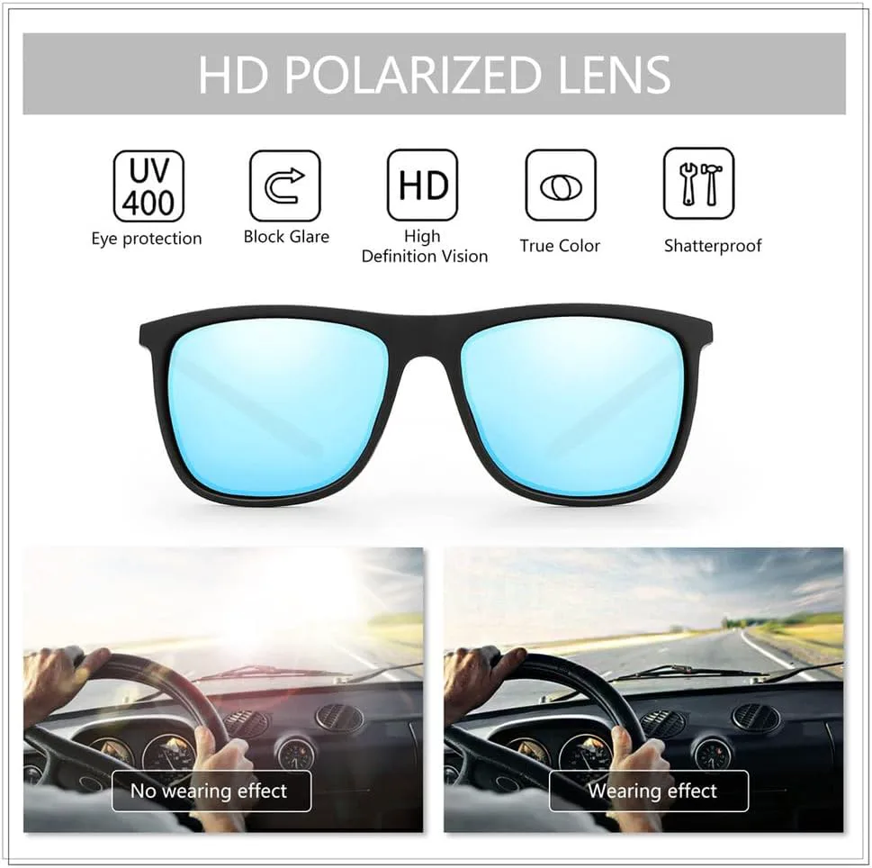 

Мужские поляризованные солнцезащитные очки, сверхлегкие солнцезащитные очки из углеродного волокна, для вождения, рыбалки и спорта, с защитой UV400 JWMSXYQR, 12