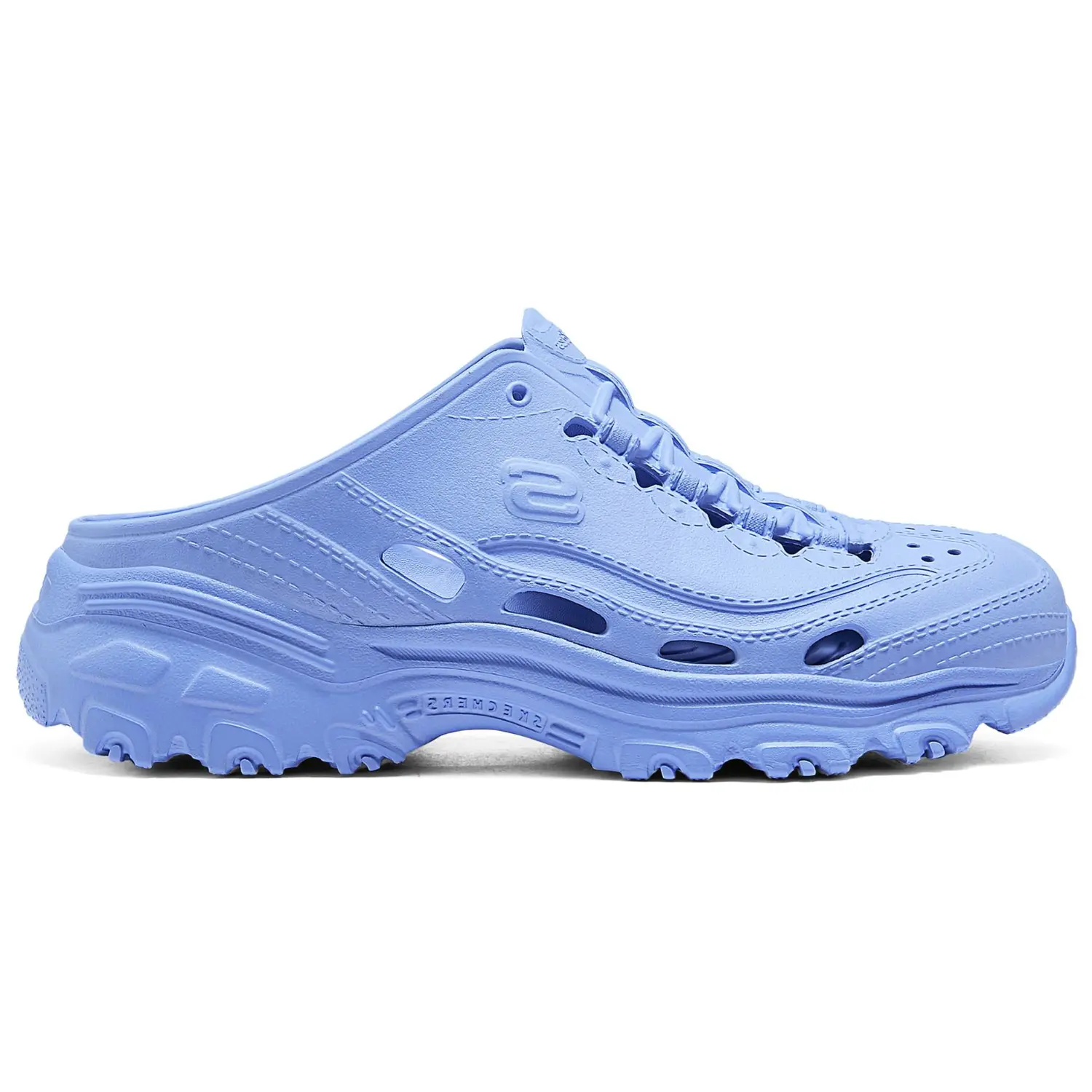 Клоги женские сине-фиолетовые Skechers — фото 2