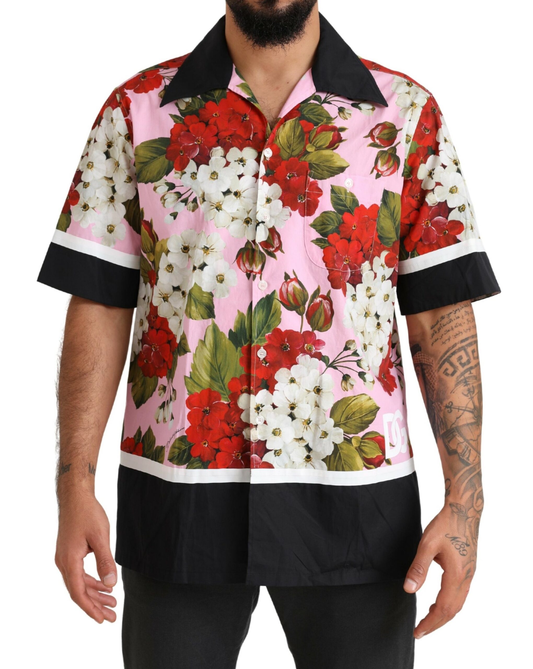 

Элегантная повседневная рубашка из разноцветного хлопка Dolce & Gabbana