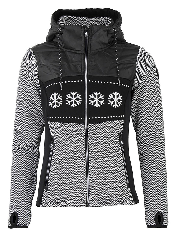 

Флисовая куртка Animo черно-белого цвета Peak Mountain