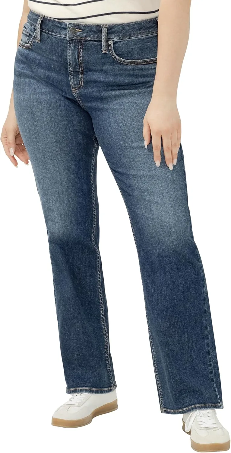 

Silver Jeans Co. Женские джинсы плюс размера Elyse Mid Rise Bootcut