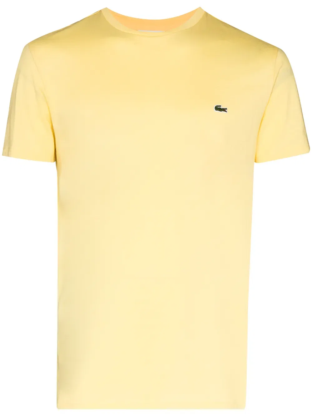 Хлопковая футболка с нашивкой-логотипом Lacoste, желтый