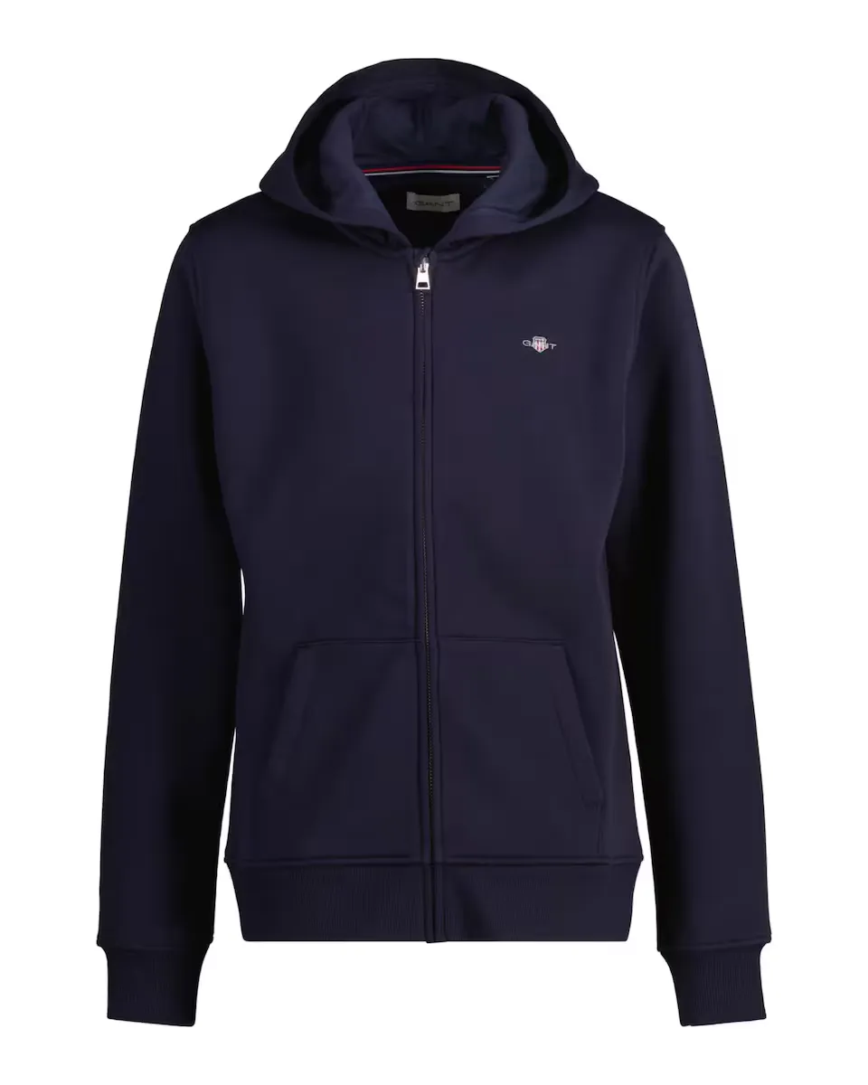 

Толстовка на молнии с капюшоном Gant, синий