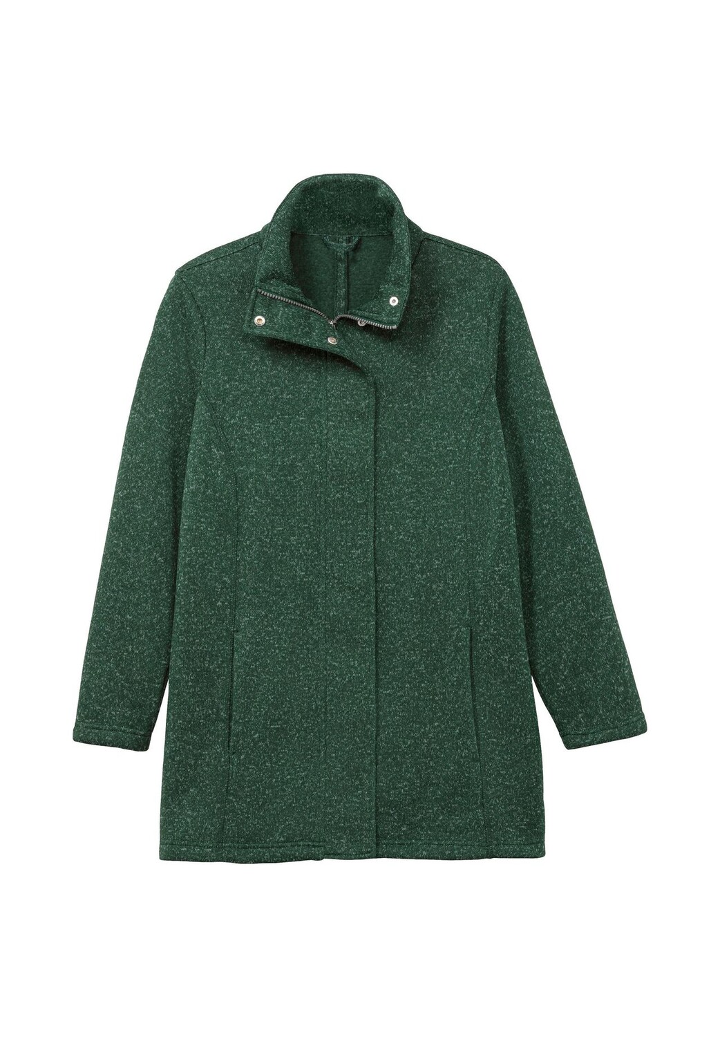 

Куртка из меланжевого трикотажного флиса Sheego, цвет Moosgr_n