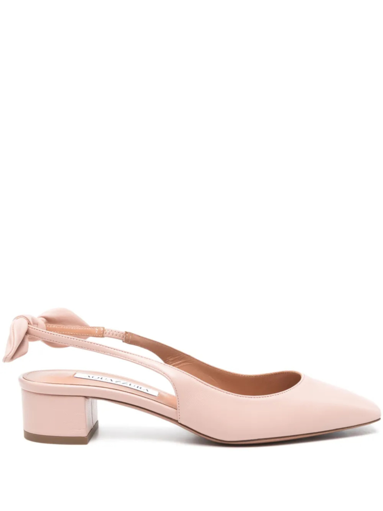 Aquazzura балетки Very Bow Tie, розовый