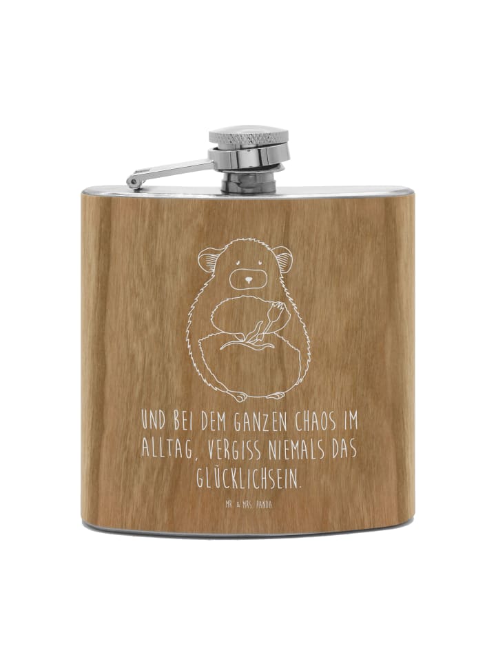 

Mr. & Mrs. Panda Бутылка из-под алкоголя в форме цветка шиншиллы с надписью коричневого цвета