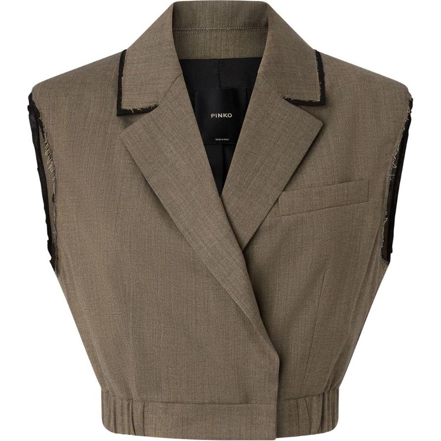 

PINKO Короткий жилет, Taupe