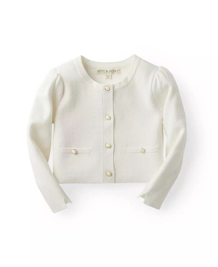 

Кардиган Milano Stitch для девочек Hope & Henry, белый