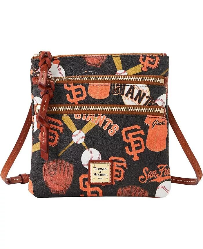 

Женская сумка через плечо San Francisco Giants Game Day с тройной молнией Dooney & Bourke, черный