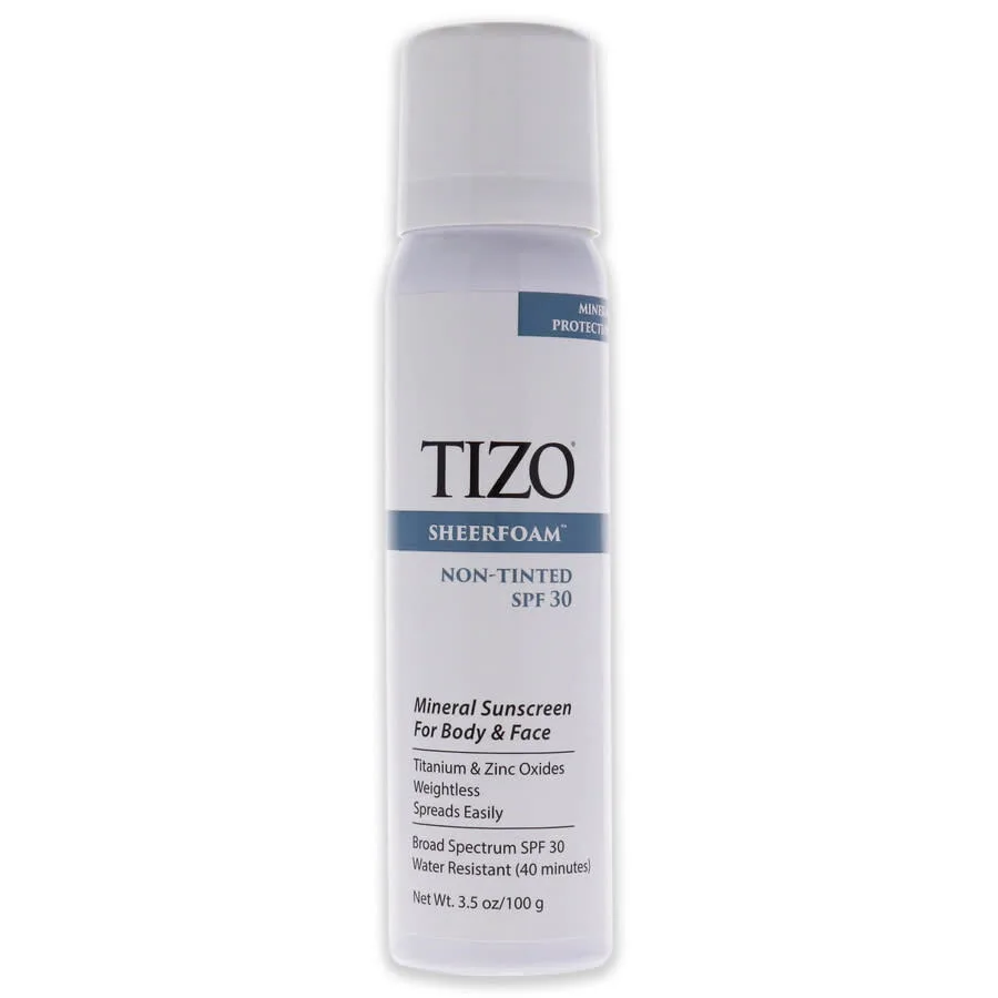Солнцезащитный крем для тела и лица SheerFoam без тонировки SPF 30 от Tizo для мужчин и женщин - 3,5 унции — фото 2
