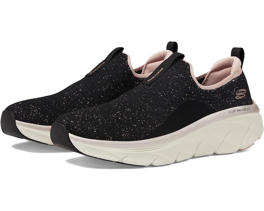 

Кроссовки SKECHERS D'Lux Walker 2.0-Sparkle Fore, цвет Black/Rose Gold
