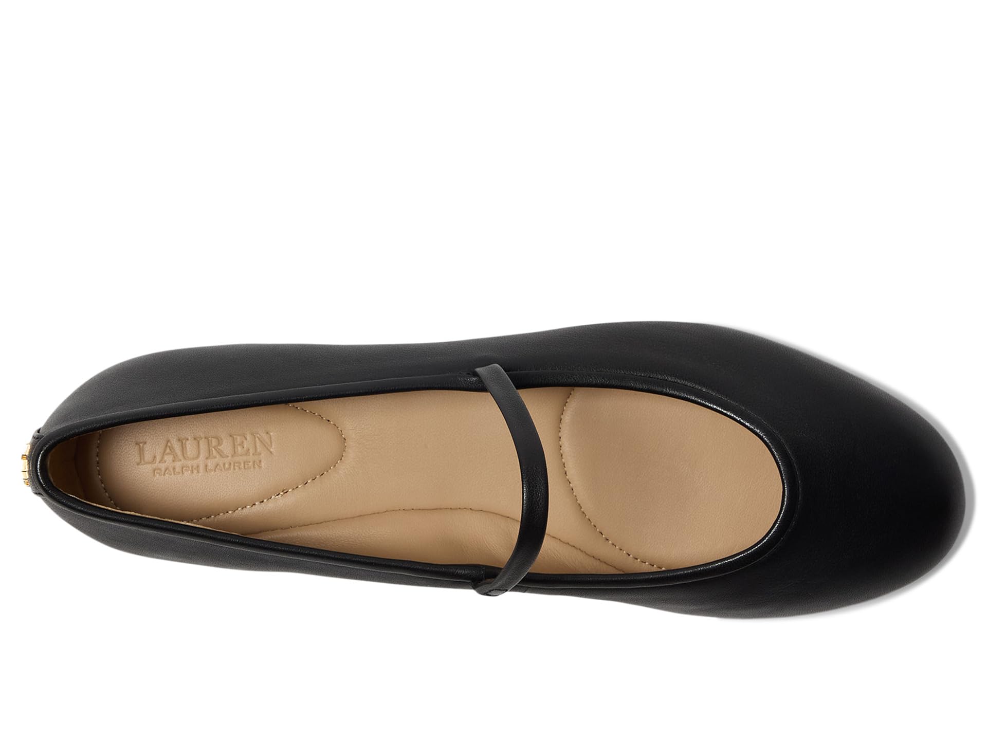 Балетки Lauren Ralph Lauren Jayna Nappa Leather Mary Jane Flats, черный — фото 2