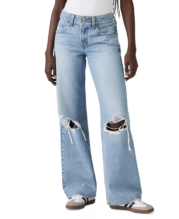 

Женские джинсы Super-Low с двойной пуговицей, свободного кроя Levi's, синий