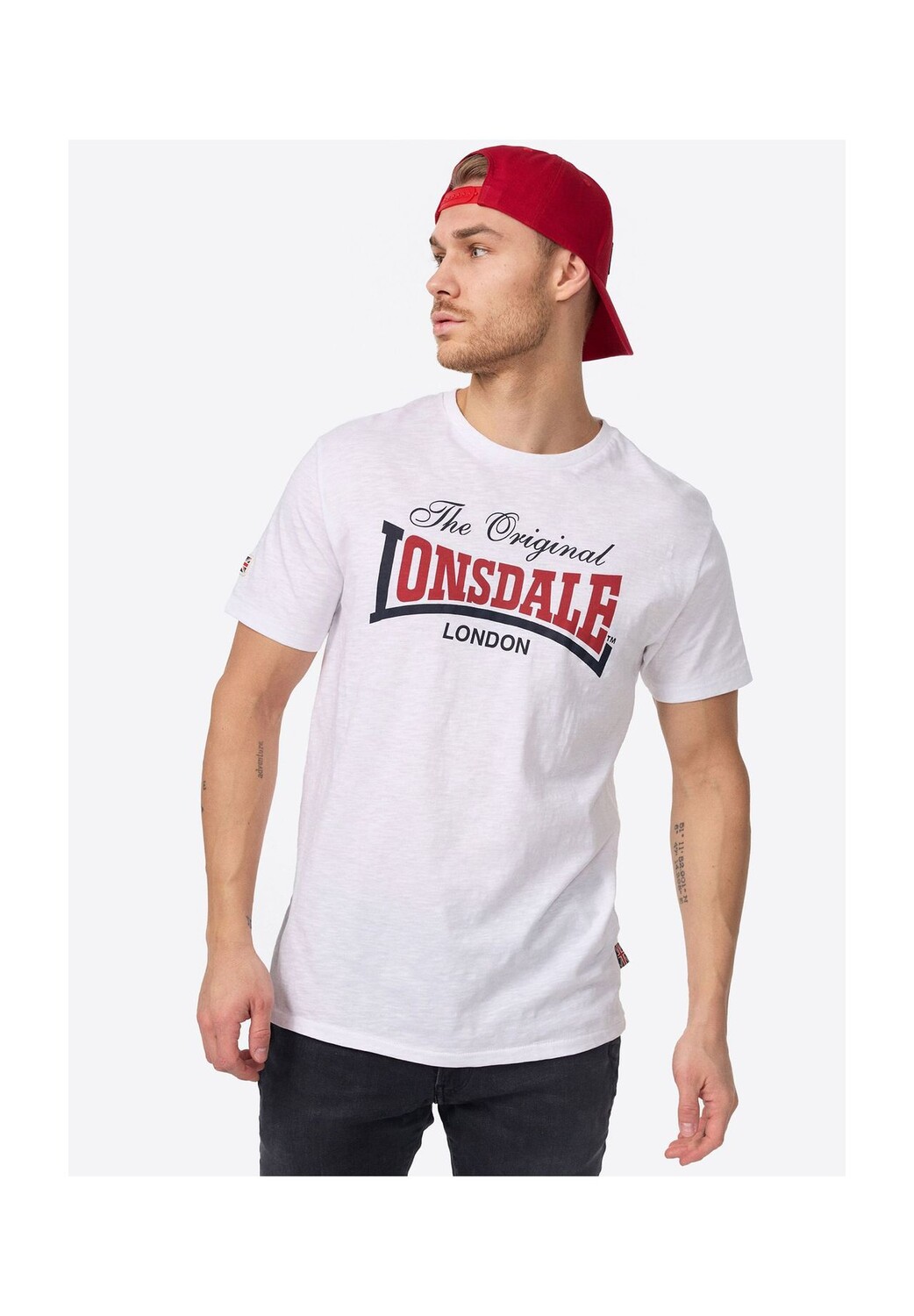 

Мужская футболка обычного кроя ALDINGHAM LONSDALE, белый