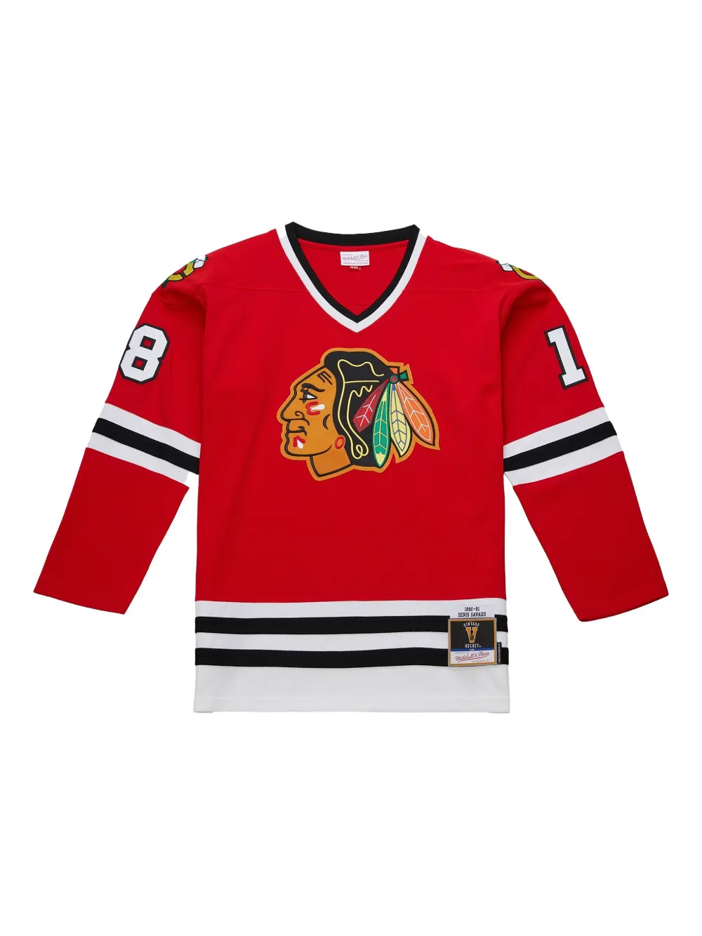 

Топ Blackhawks 1980 Denis Savard Mitchell & Ness, красный