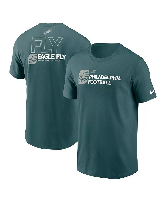 

Мужская темно-зеленая футболка с контуром Philadelphia Eagles Nike