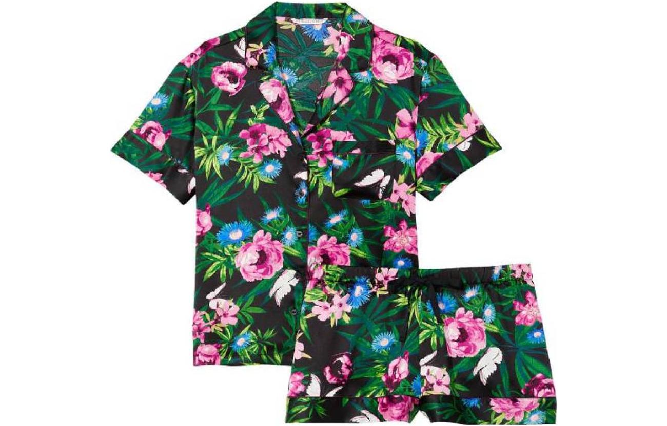 

Женский пижамный комплект Victoria's Secret, цвет Black floral print