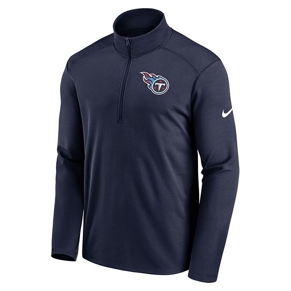 Мужская синяя куртка-полузип с логотипом tennessee titans pacer performance Nike — фото 3