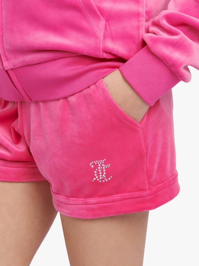 Детские велюровые складывающиеся шорты Juicy Couture, Fuchsia — фото 4