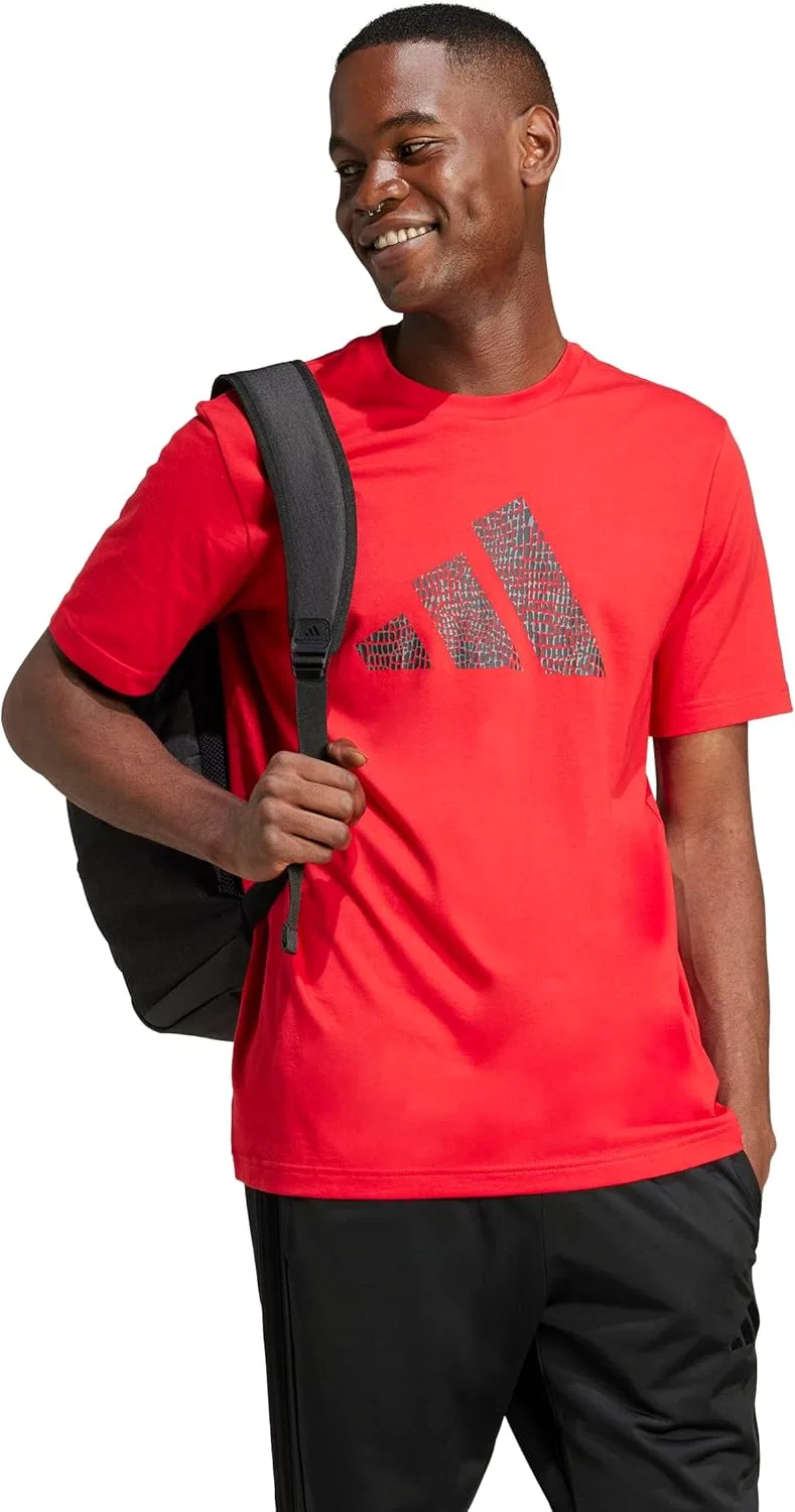 Футболка с принтом Adidas Codes Animal Graphic, Better Scarlet — фото 4