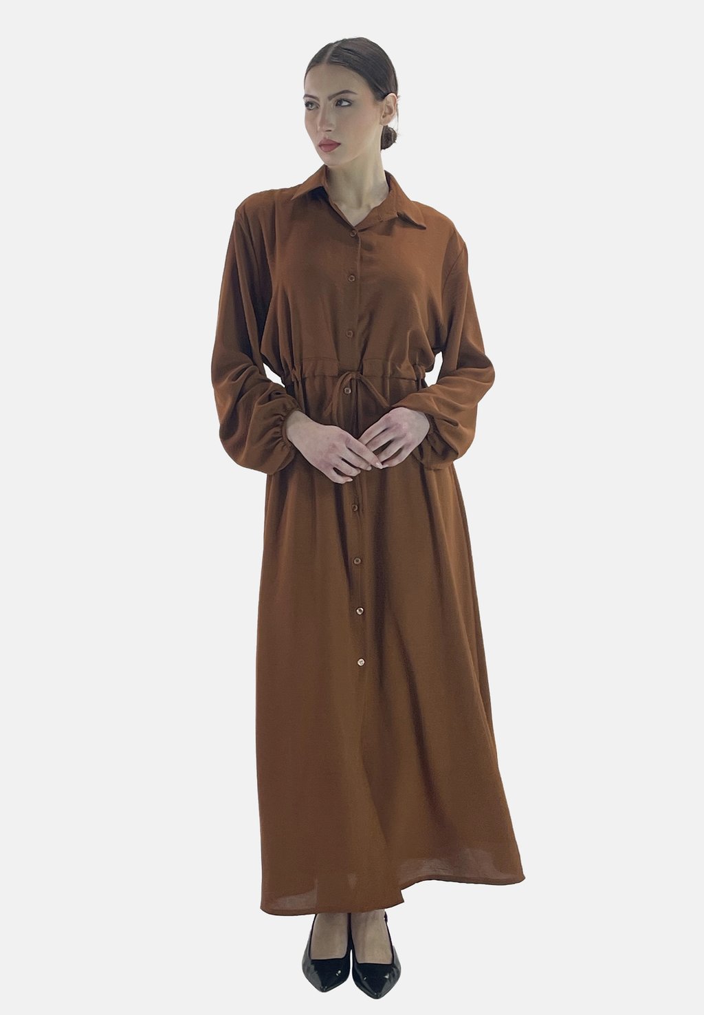 

Платье макси Elara, коричневый