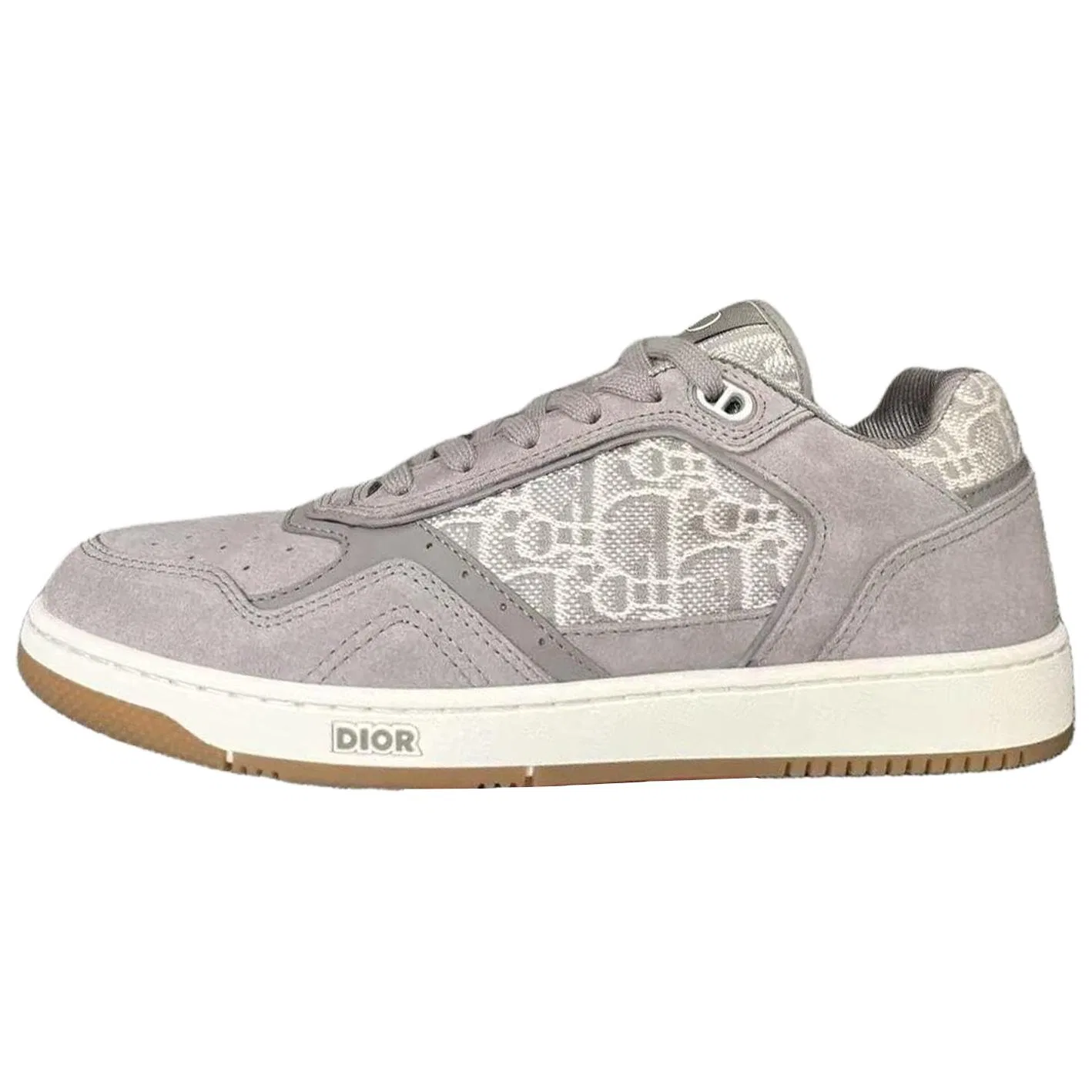 Кроссовки кожаные DIOR B27 Uptown Low top серые