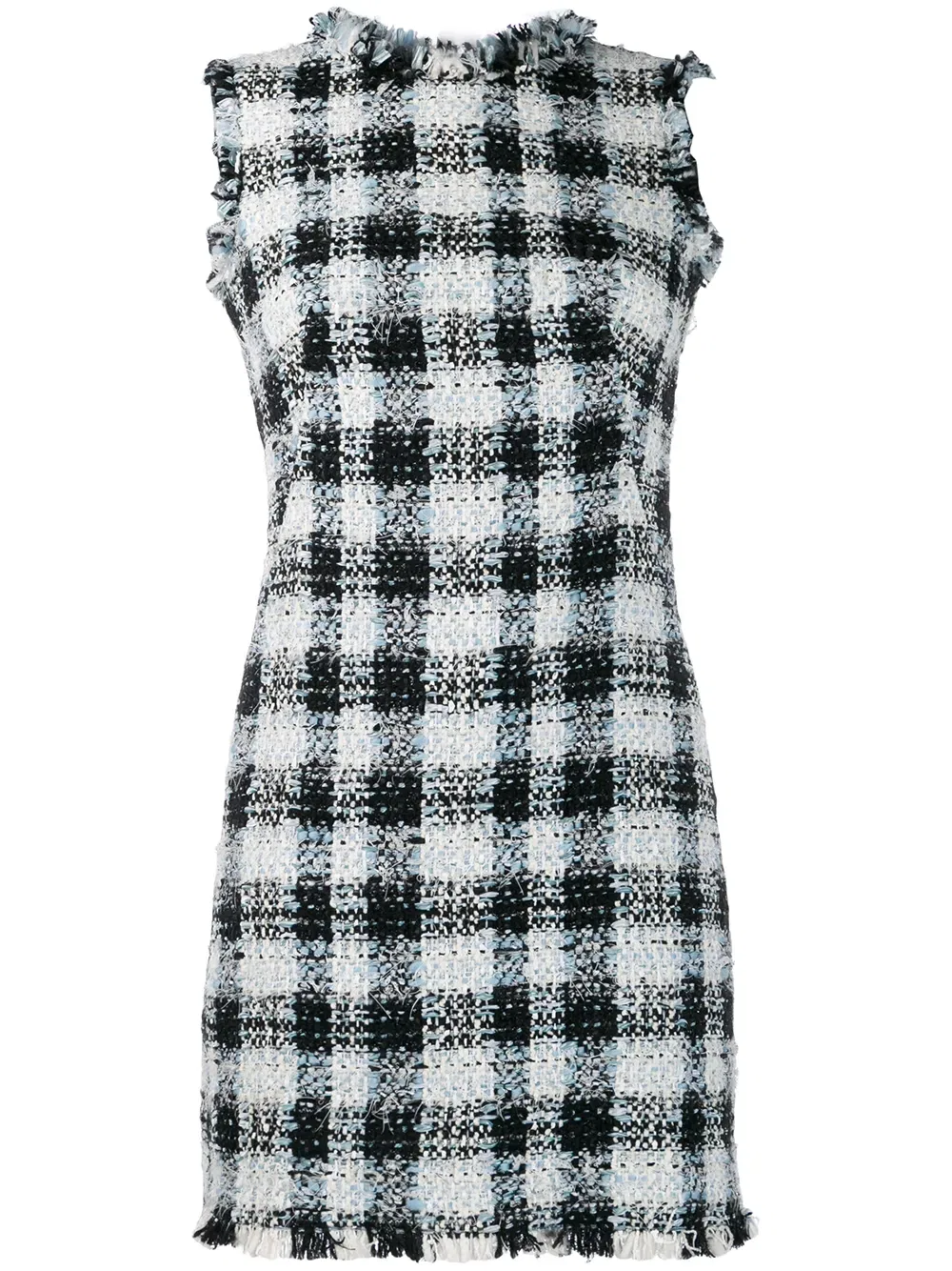 Мини-Платье из букле-твида Alexander Mcqueen, синий