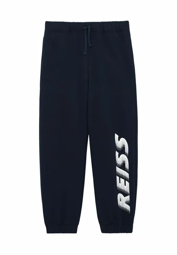 Спортивные штаны с манжетами Ruff logo print cuffed joggers tracksuit bottoms Reiss, темно-синий — фото 4