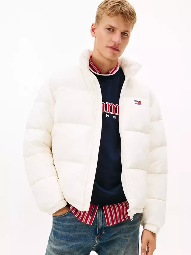 Утепленная куртка Tommy Jeans с флагом Tommy Hilfiger, Ancient White