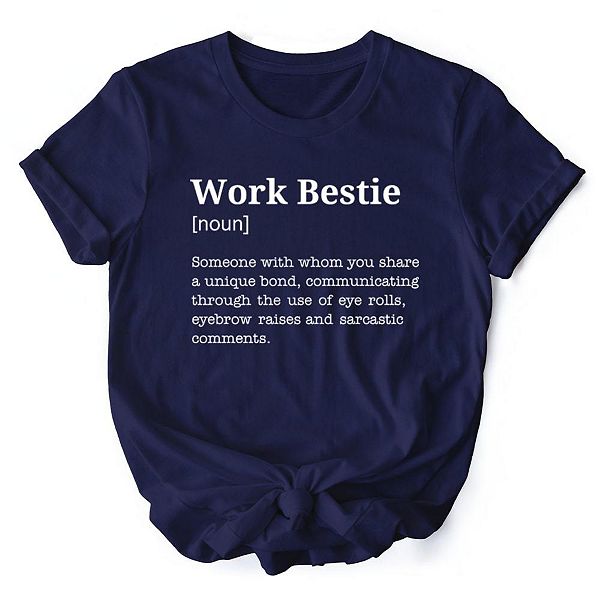 

Футболка с надписью "Work bestie definition" для офисных друзей Ornamentallyyou, Blue, Синий, Футболка с надписью "Work bestie definition" для офисных друзей Ornamentallyyou, Blue