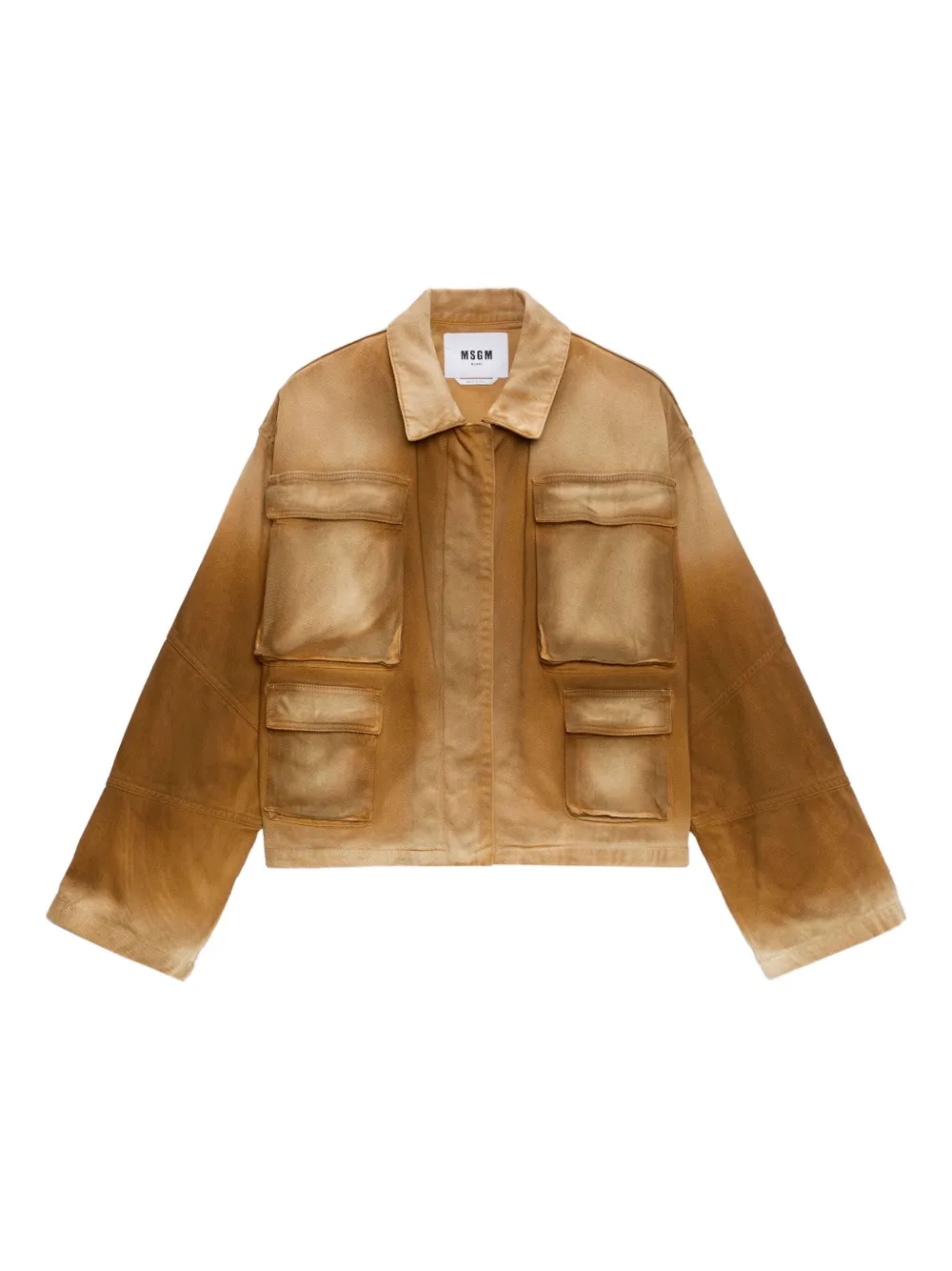 

Жакет с накладными карманами Msgm, коричневый