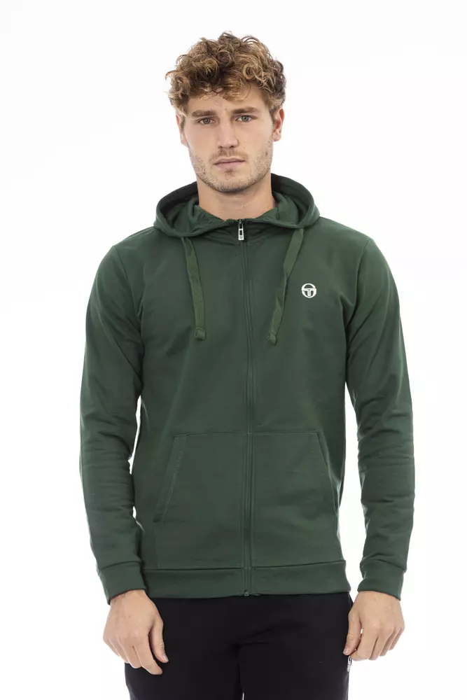 

Зеленый хлопковый мужской свитер Sergio Tacchini