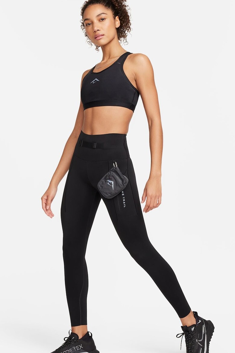 

Тайтсы для бега Trailg Go с технологией Dri Fit Nike, черный
