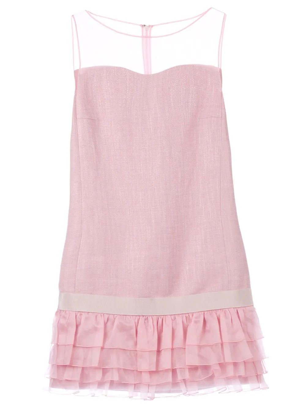 

Платье без рукавов с оборками Giambattista Valli, розовый